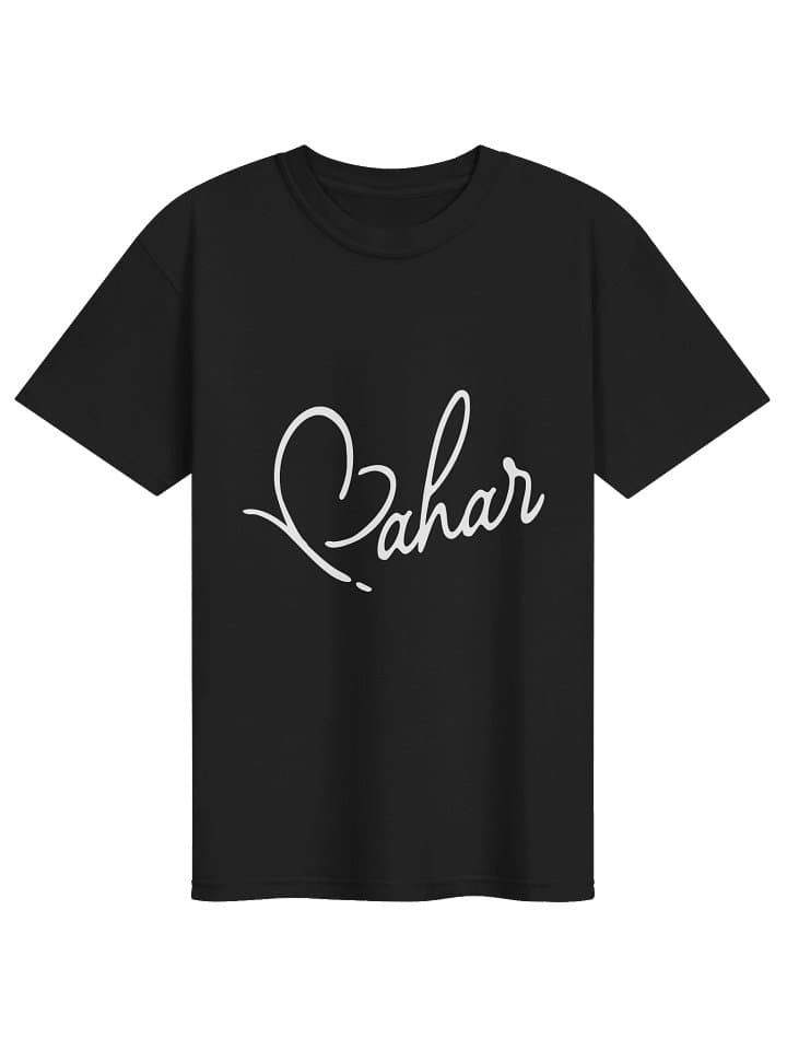 Bahar White Logo T-Shirt in Black / Red